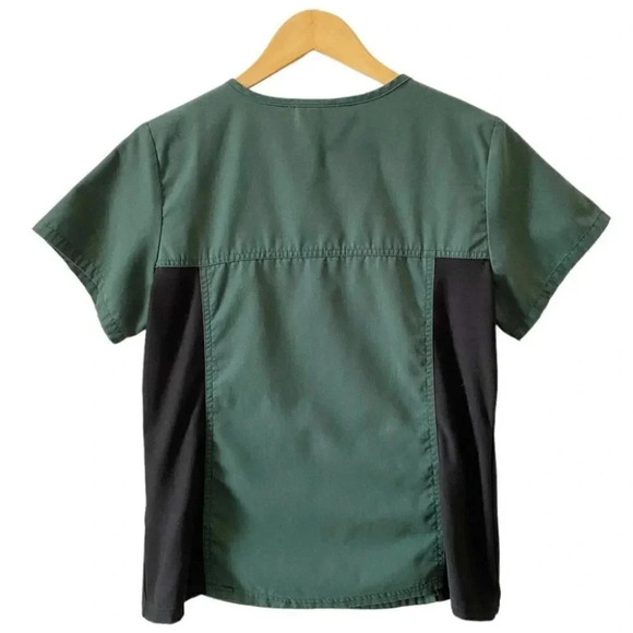 Professional Choice Scrubs Body Flex Top Foldover Pants Green Black Small - Picture 3 of 14